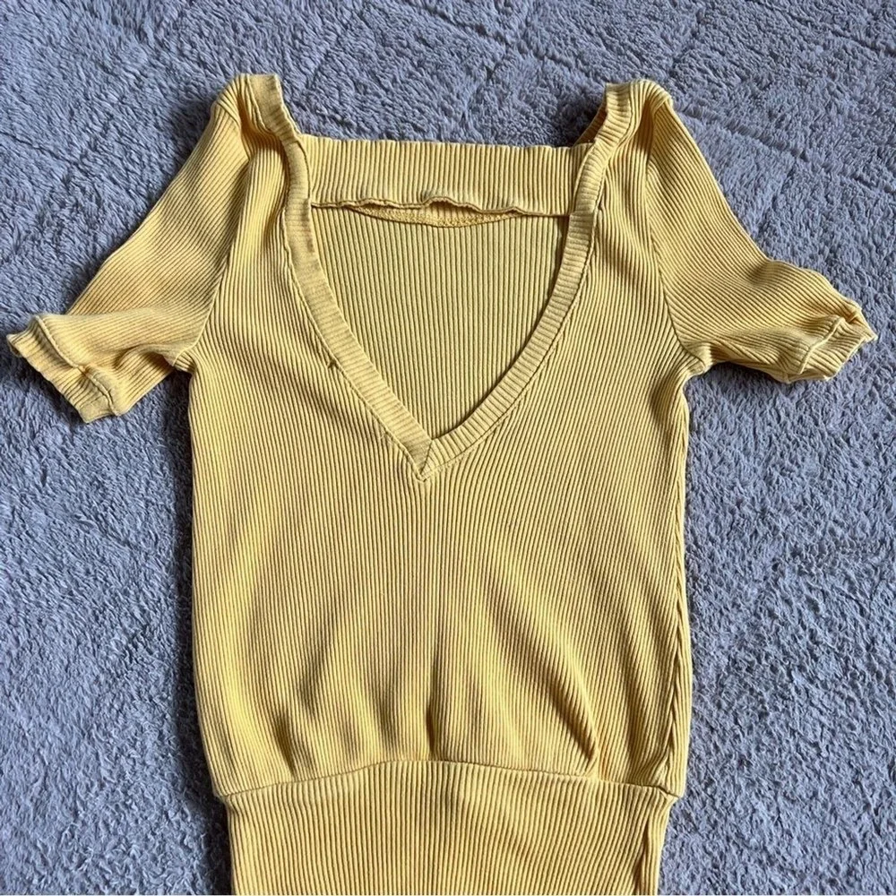 Free‎ People Beach Happy Hour Ribbed Mini Dress Summer Preppy Minimalist Size S